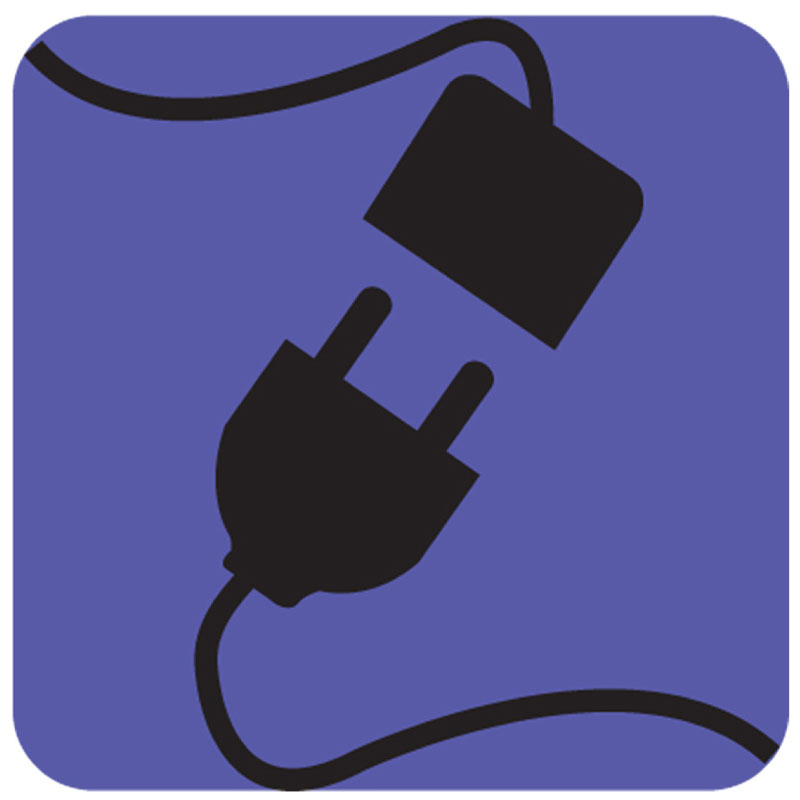 Title is Be Connected with purple image displaying a plug