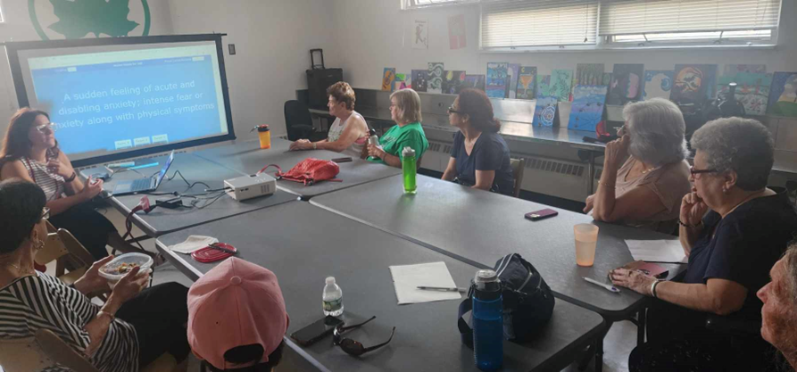 A mental health session at Fort Hamilton Recreation Center.