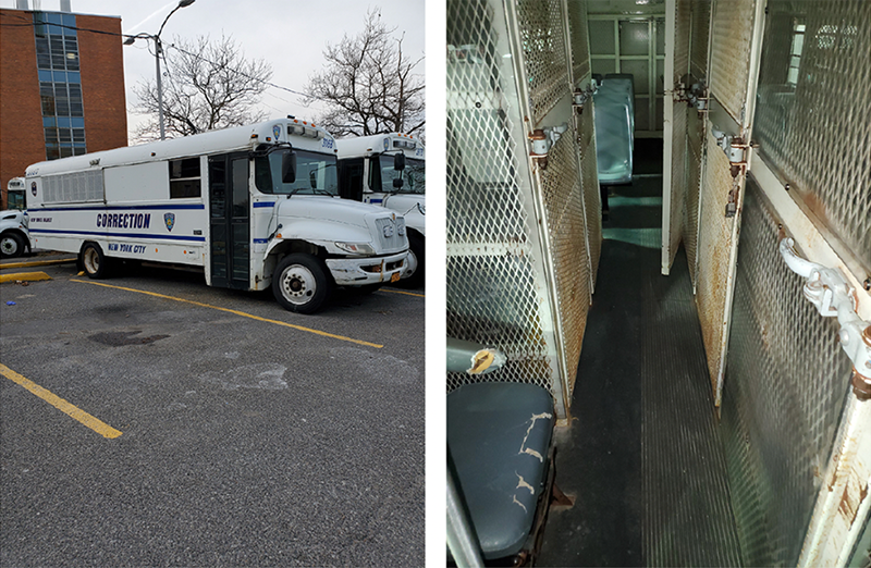 Image of former corrections bus before transformation