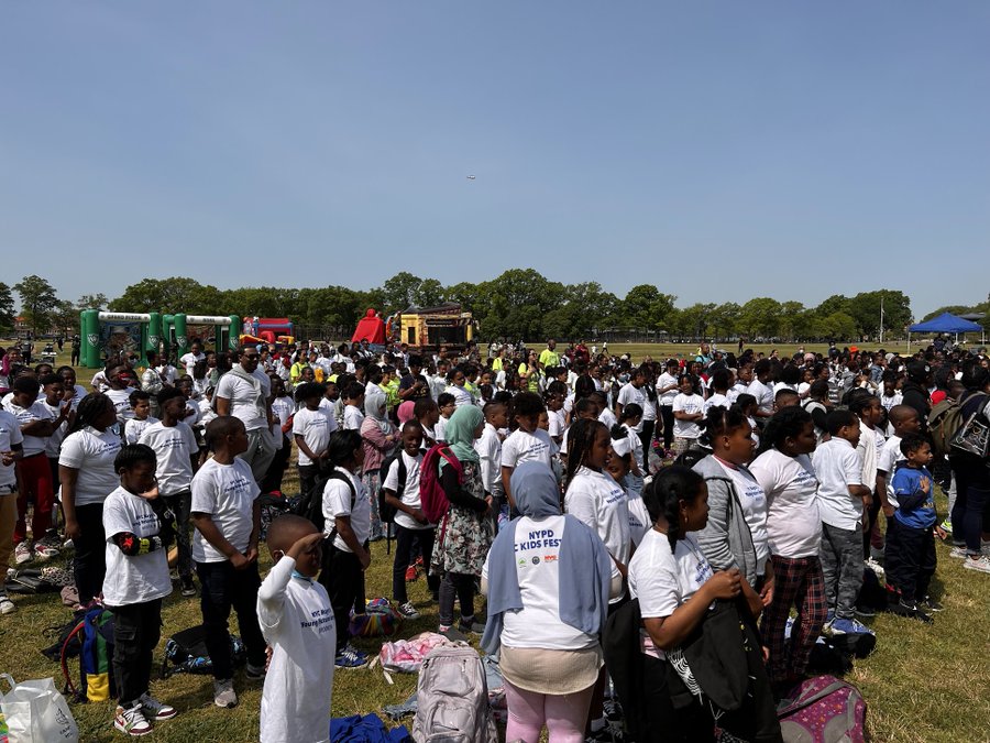 Mayor Eric Adams with Dr. Sarah Sayeed interacting with attendees