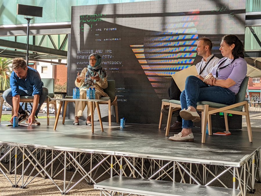 CEC Chair & Executive Director with panelists.