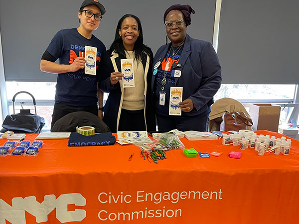 CEC outreach staff with partner from CCRB