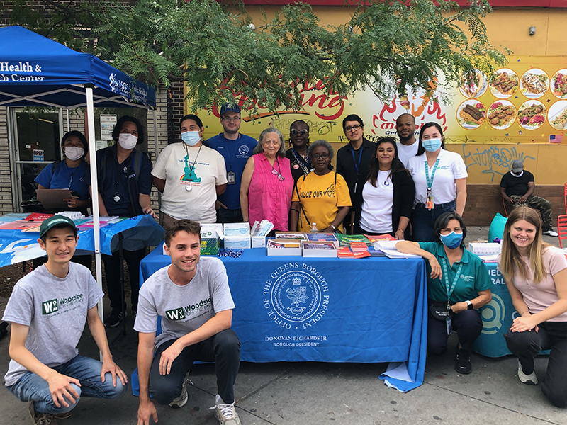 Group photo with members from Queens Borough President's Office