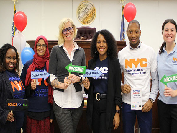 Group photo with CEC & PEU staff with Chief Engagement Officer Betsy McLean.