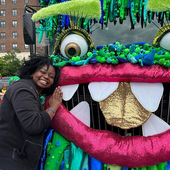 Tippy with Artist Oneyka from the People Money Artist Collective