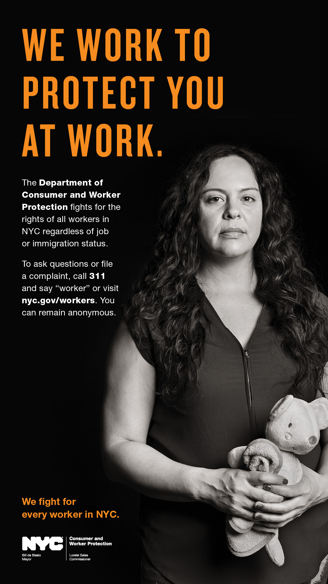 English version of workers' rights campaign ad featuring a paid care worker