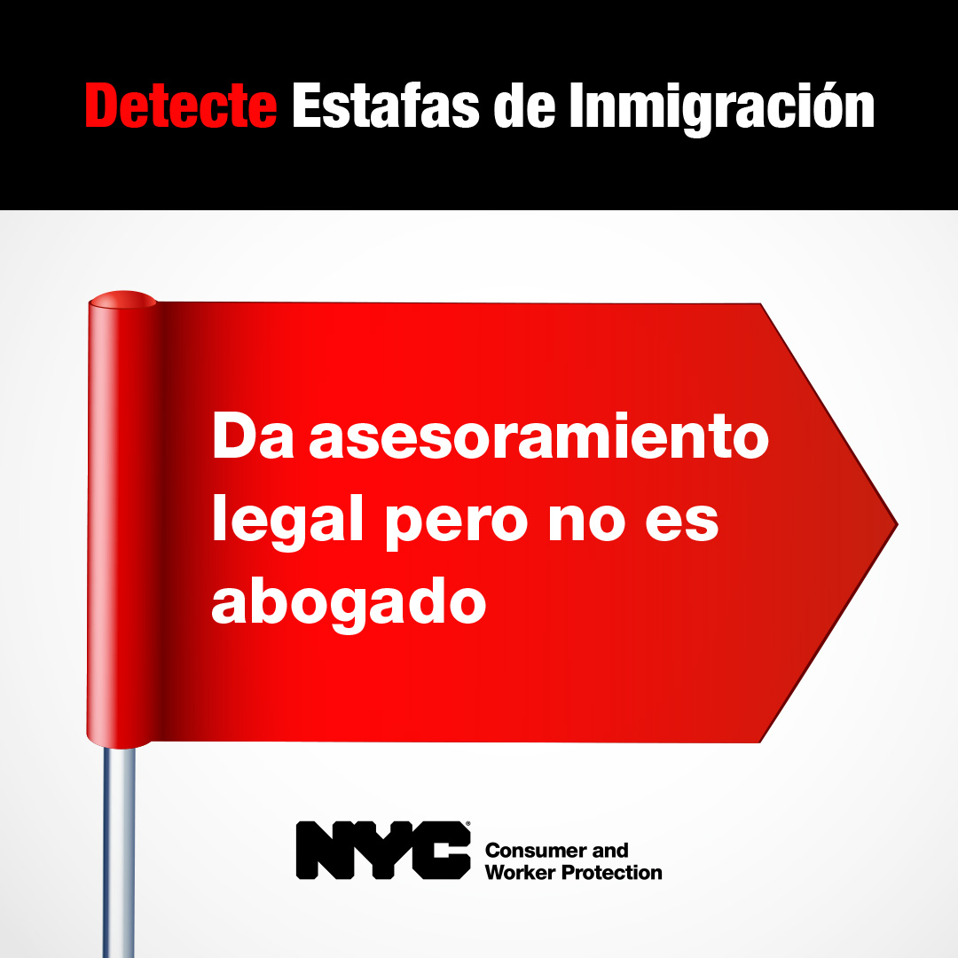 Detecte Estafas de Inmigraci&oacute;n: Da asesoramiento legal pero no es abogado