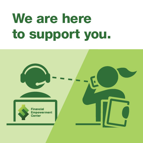 Icon to represent remote financial counseling