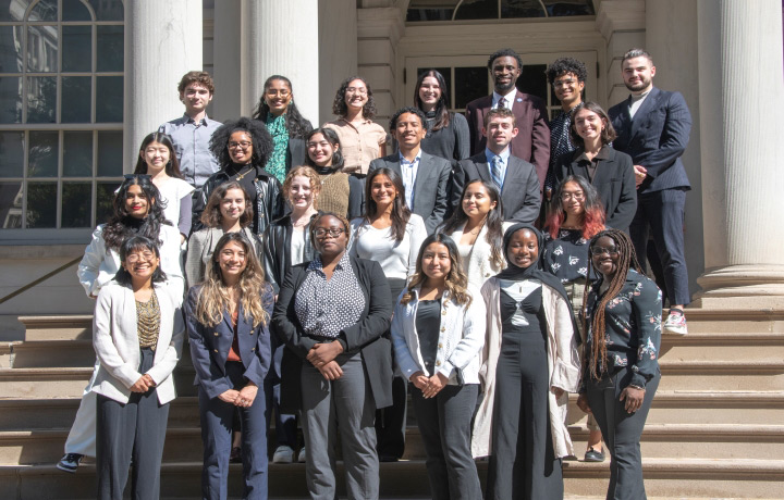 The 2022-2023 Urban Fellows Cohort outside City Hall. The 2022-2023 Urban Fellows Cohort outside City Hall.