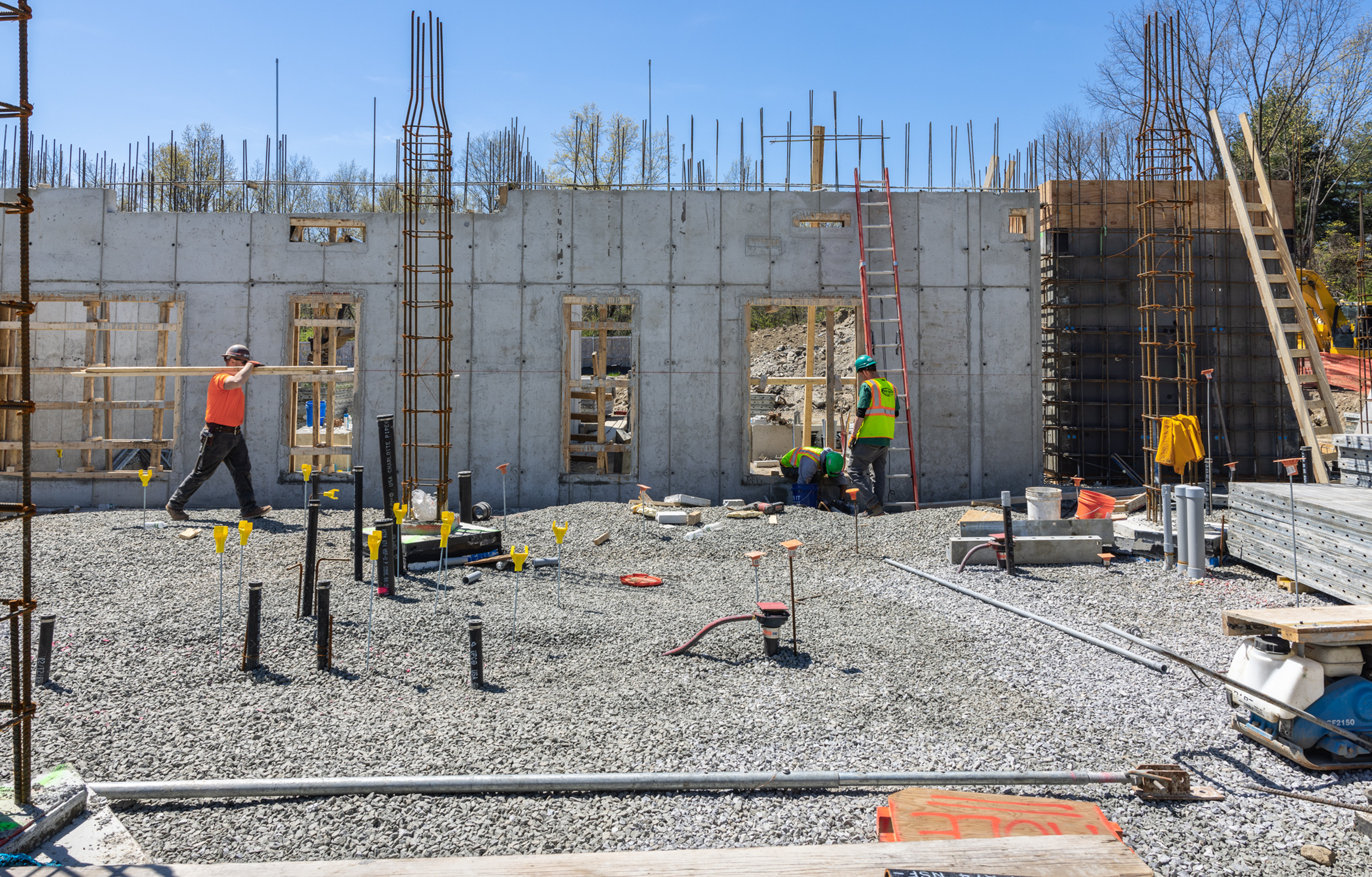 Construction work on the Orchard Beach Maintenance and Operations facility.
                                           