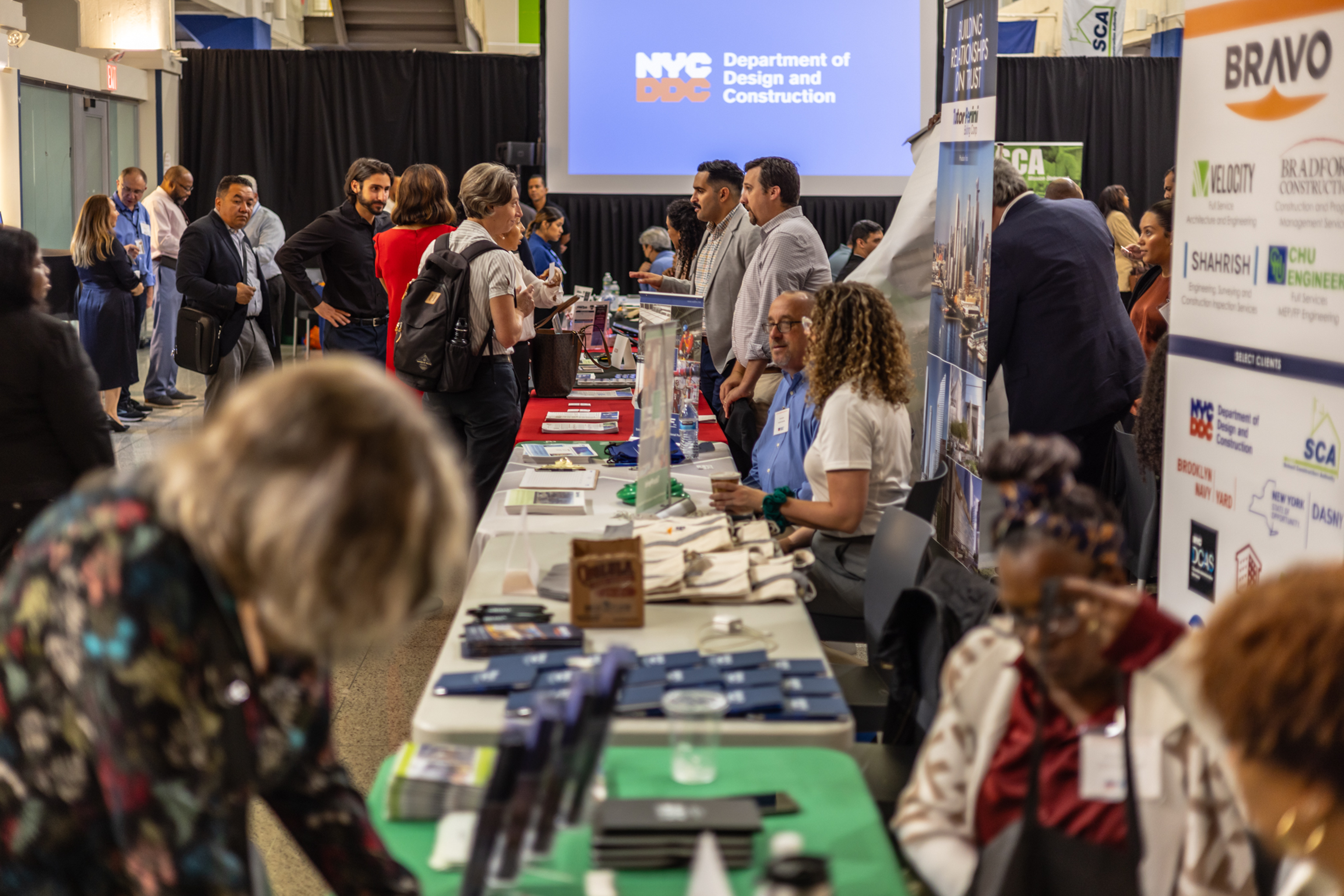 attendees at MWBE event at DDC atrium