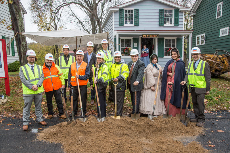 People gathered to break ground at Historic Richmond Town.