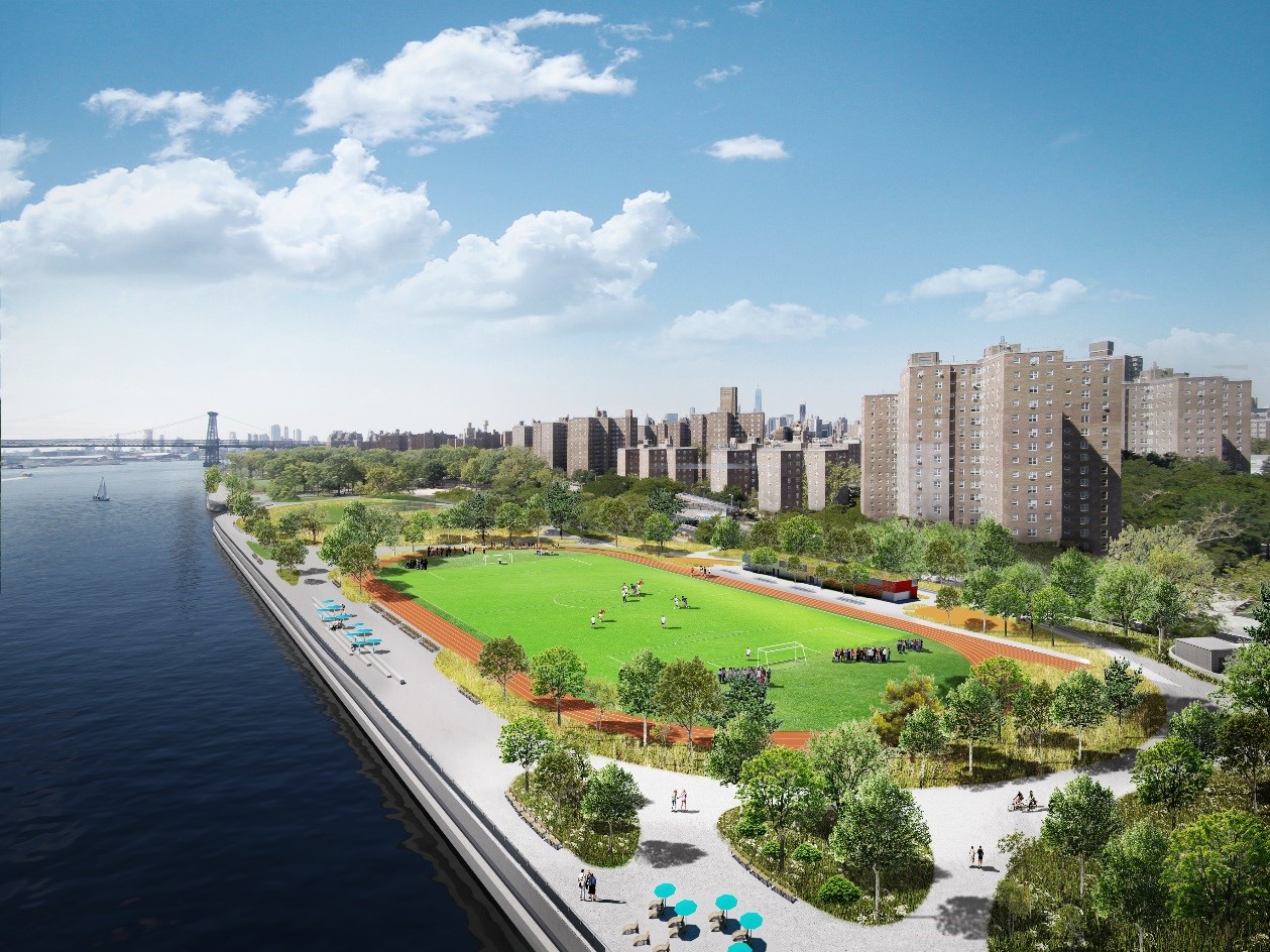 Rendering of East Side Coastal Resiliency Project