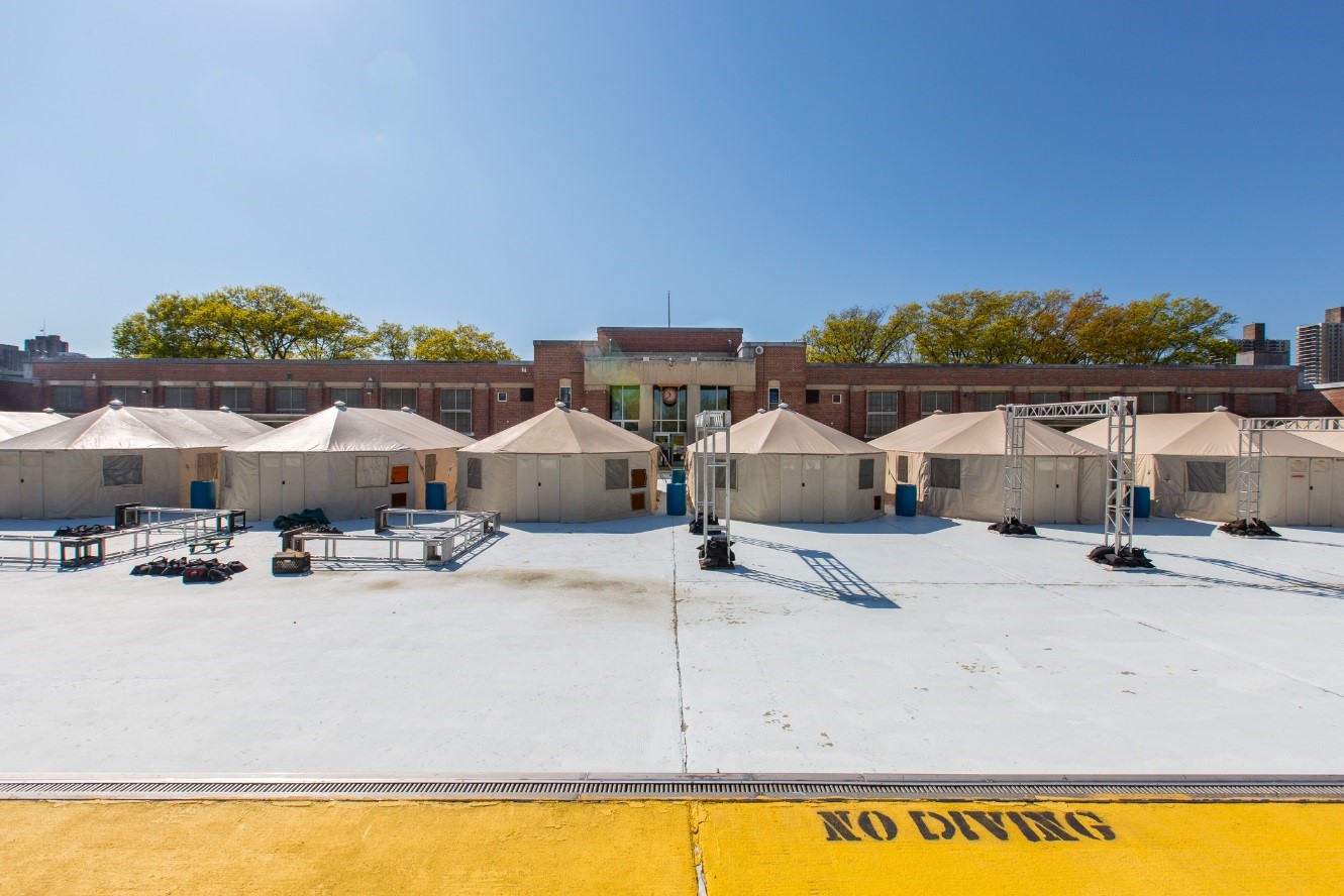 High Bridge Pool with tents