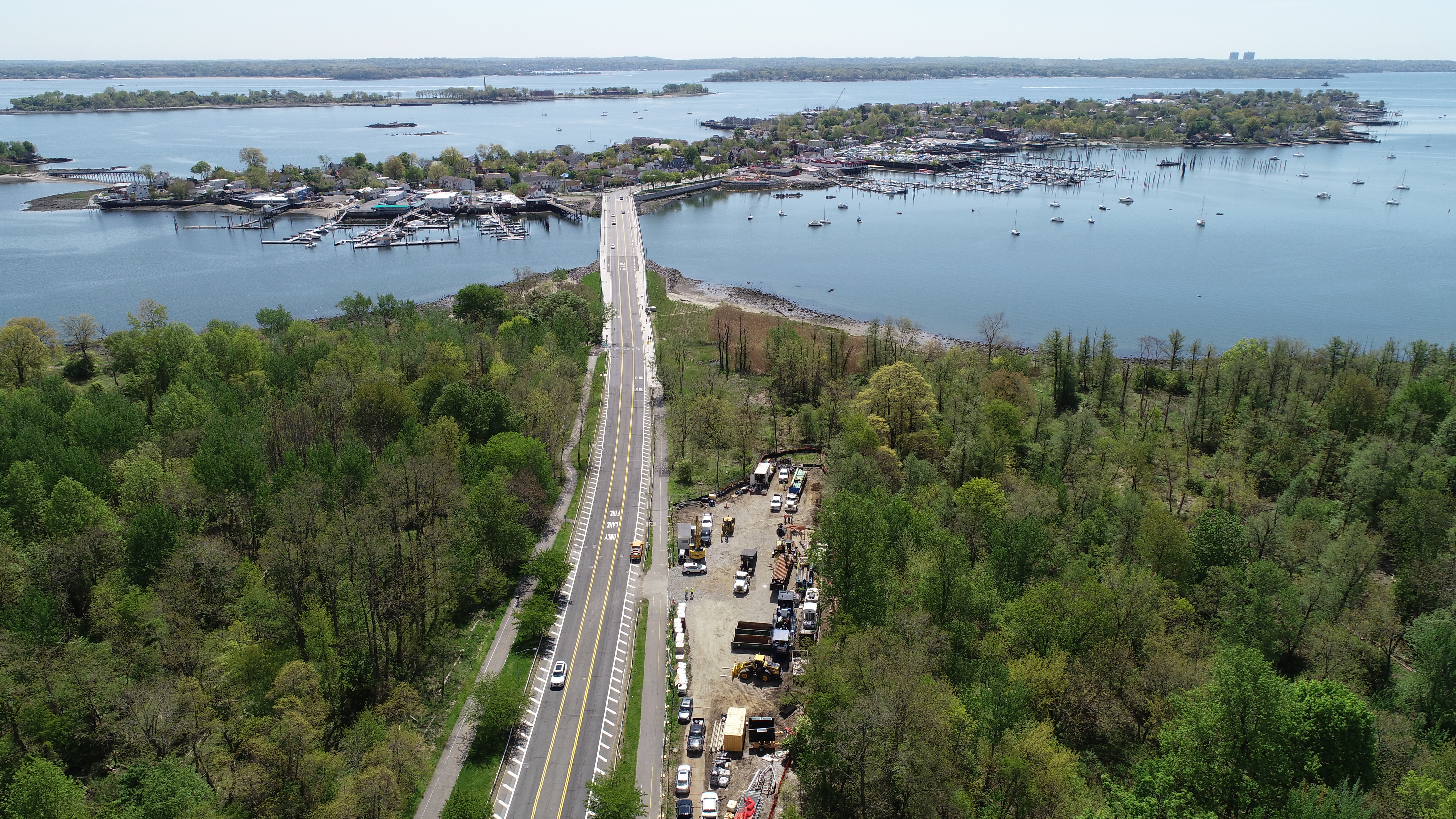 road leading to City Island