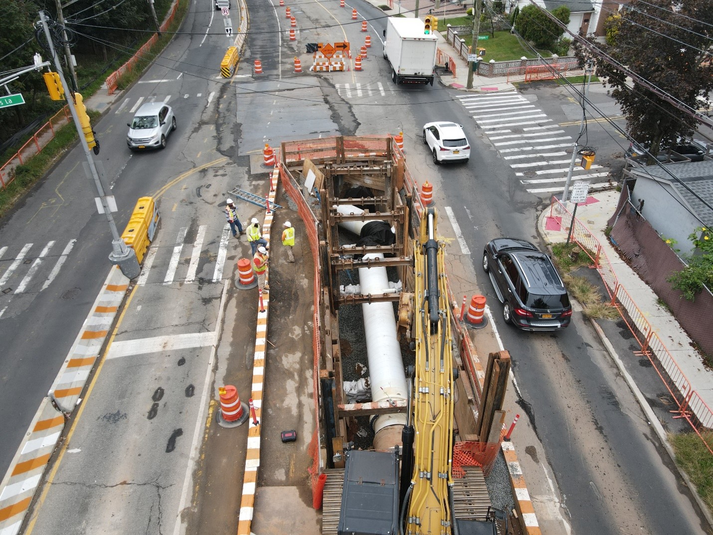 installation of trunk water main