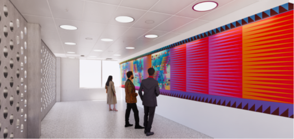 rendering of Life Could Be a Dream at the new precinct in the Bronx