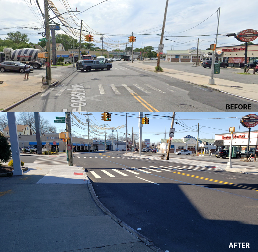 before and after photos of project work