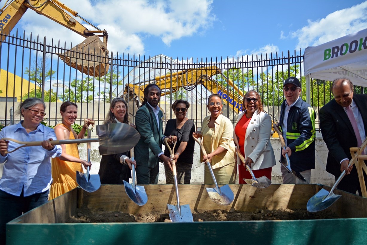 breaking ground on the project