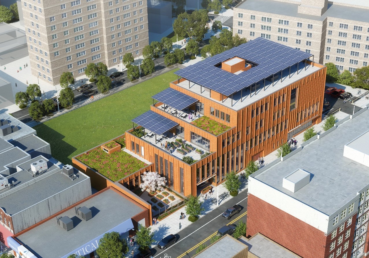 artist rendering of new service center