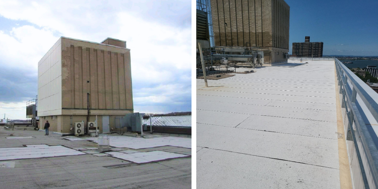 before and after of roof improvements