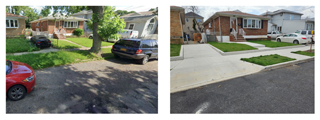 before and after images of project work