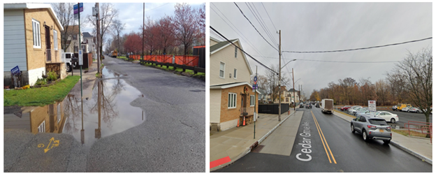 before and after images of project work