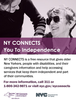 Photo of the NY CONNECTS advertising campaign.