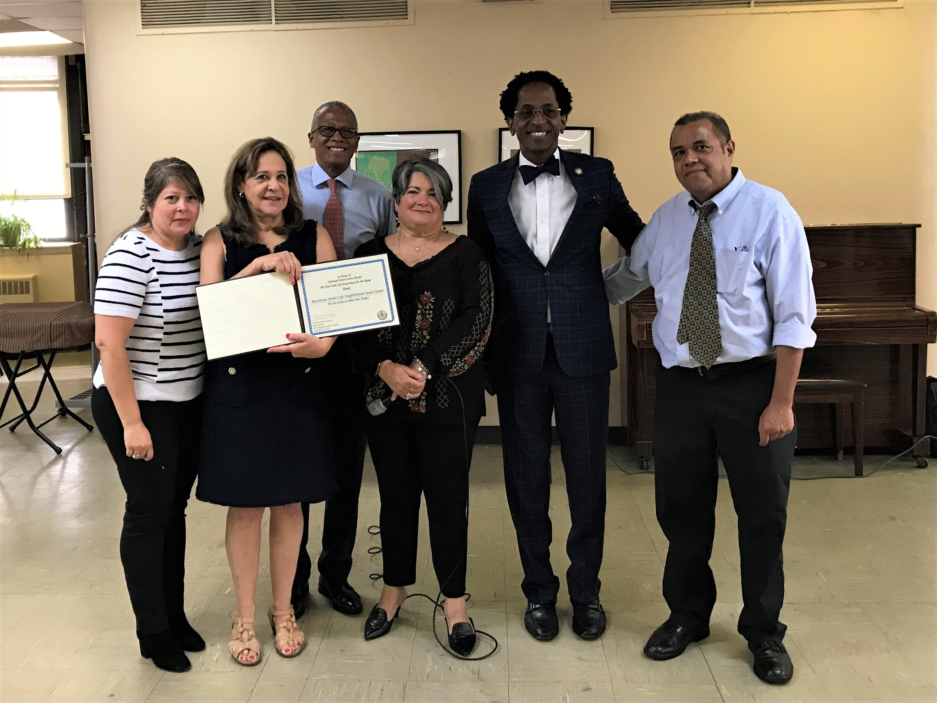 Group Picture at Riverstone Senior Center