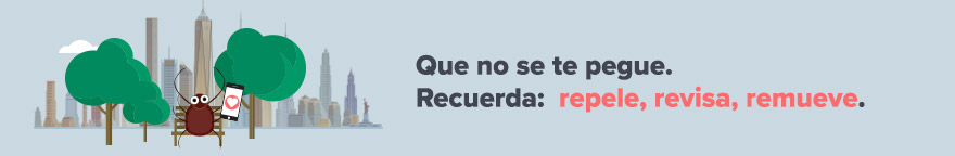 A tick is sitting on a park bench holding a cell phone with a pink heart on the screen