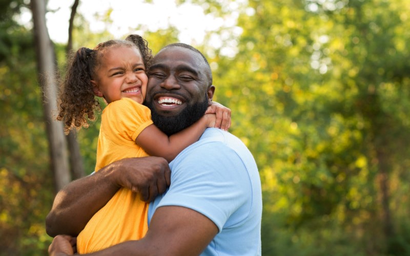 Father and Daughter Hugging