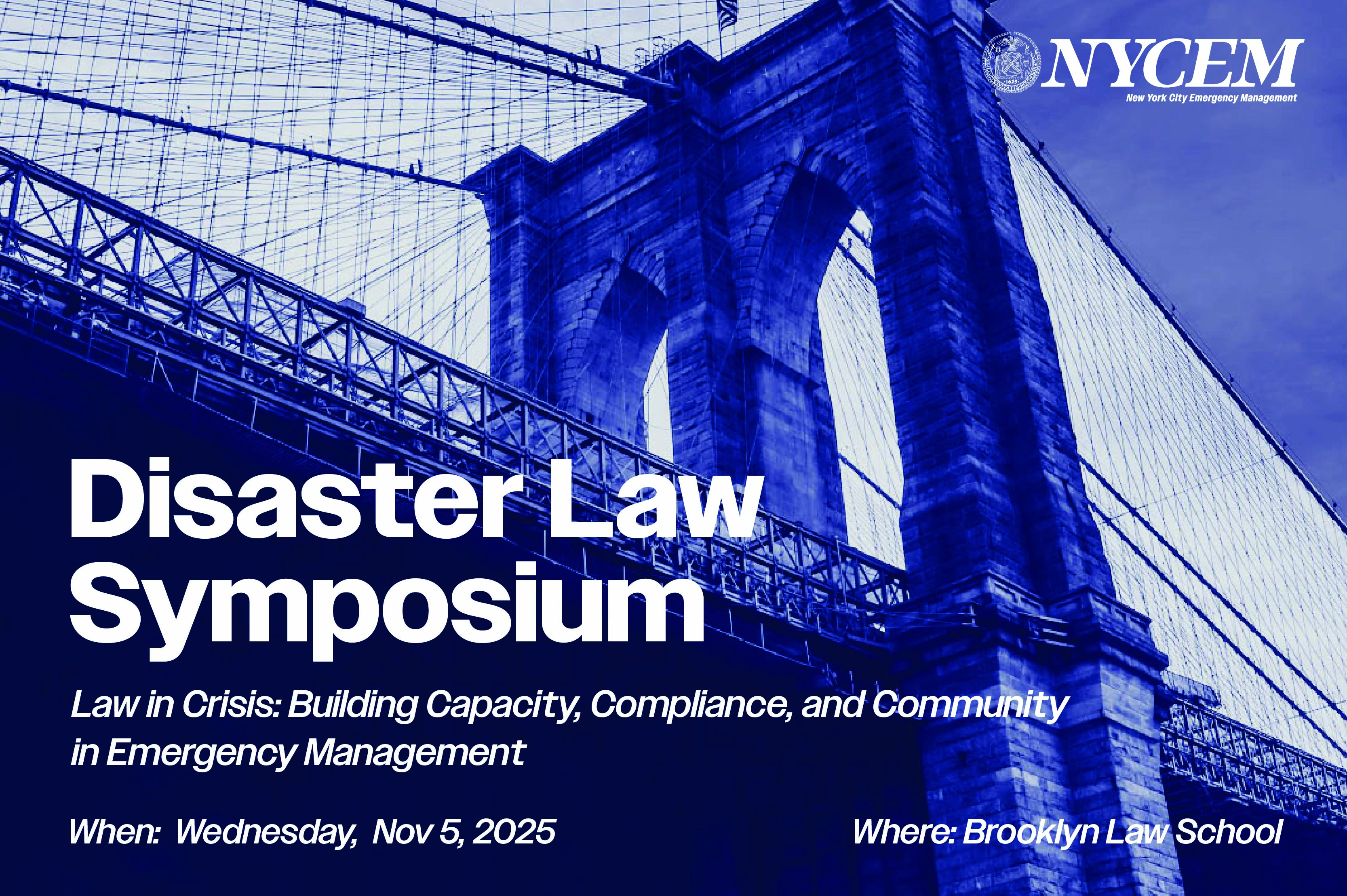 A photo of the Brooklyn Bridge with the text: 