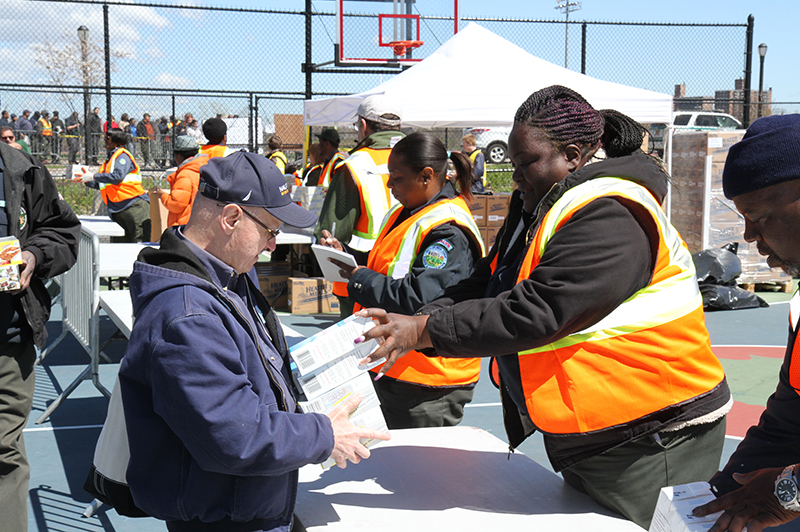 community members helping each other