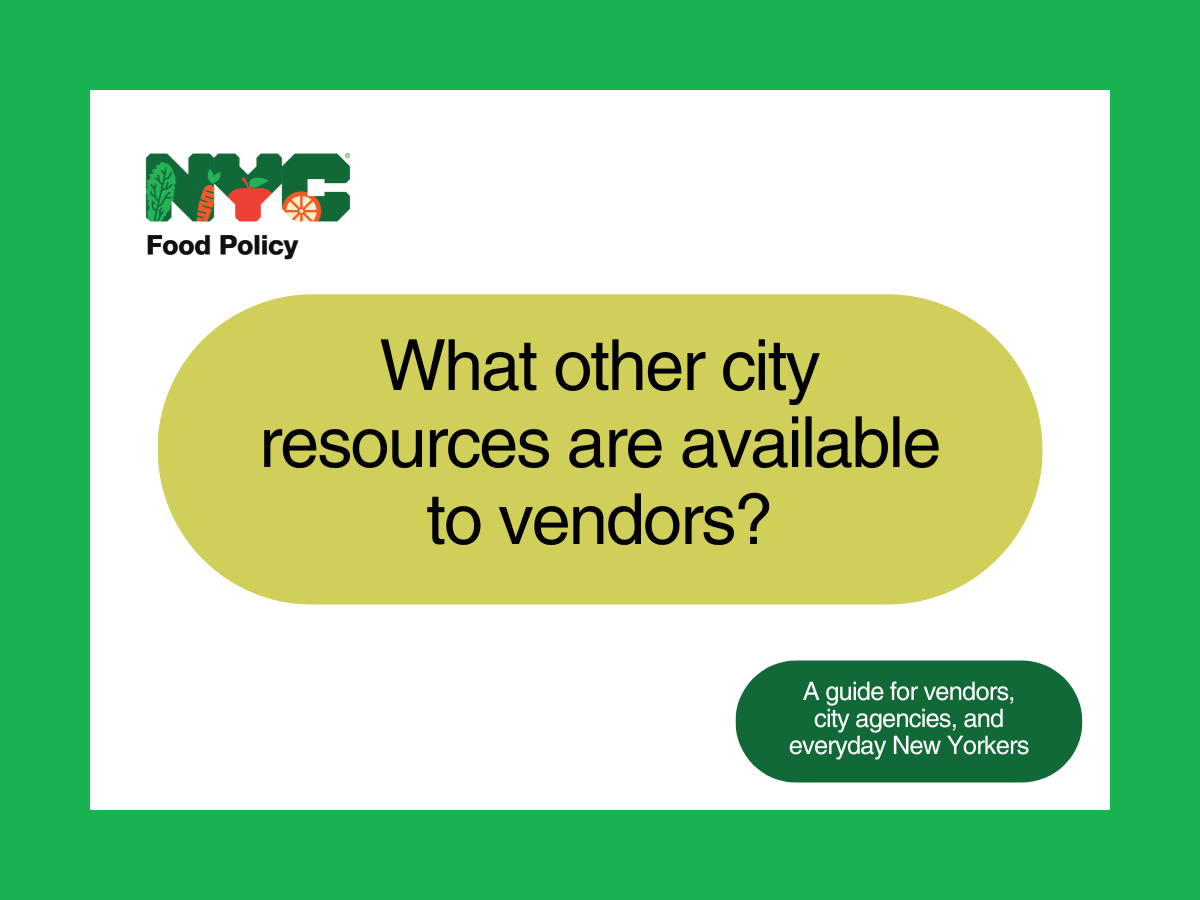 What other city resources are available to vendors?