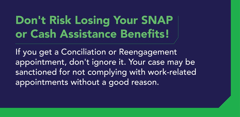 Banner that reads: Don't Risk Losing Your SNAP or CA Benefits! 
                                           
