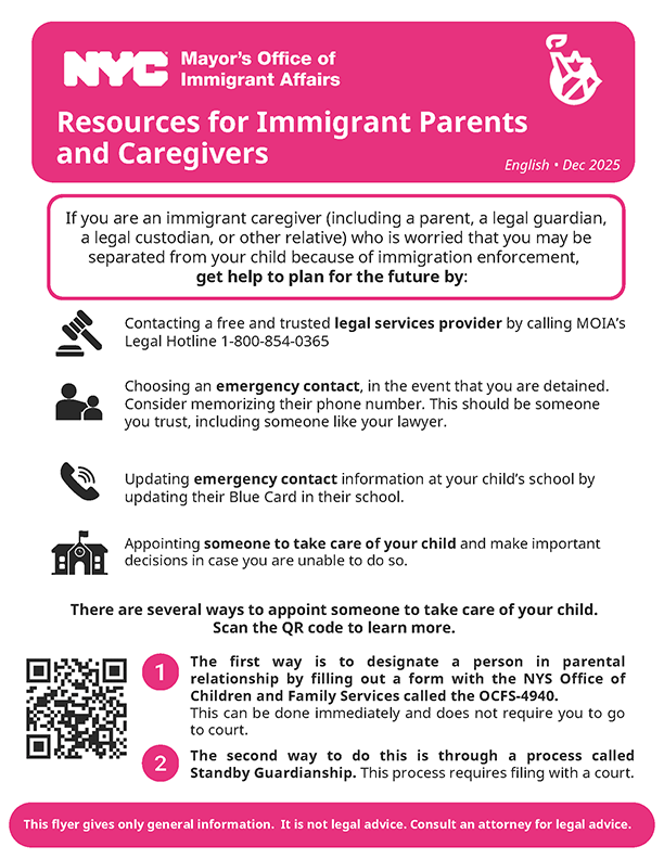 Immgrant Caregivers Flyer Pager
