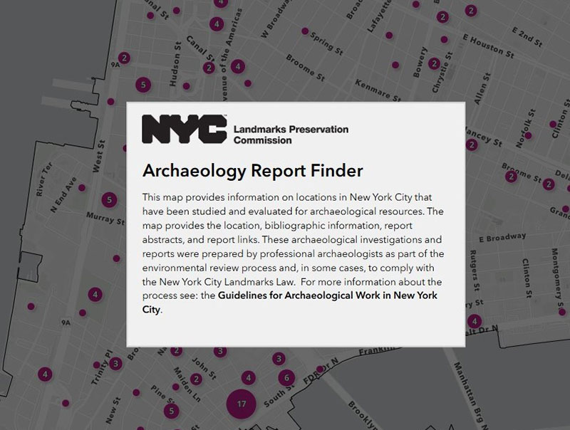 Archaeology Report Finder screenshot