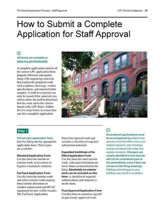 Image of a page in the LPC Permit Guidebook