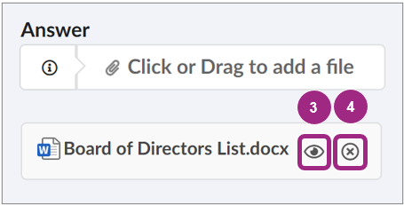 A Preview and Delete icon appear to the right of an attached document.