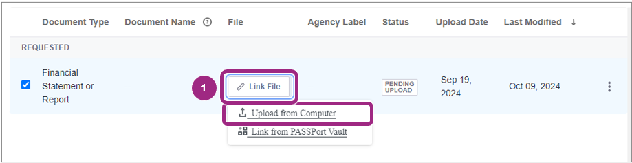 The Upload from Computer button is shown in a drop-down menu.