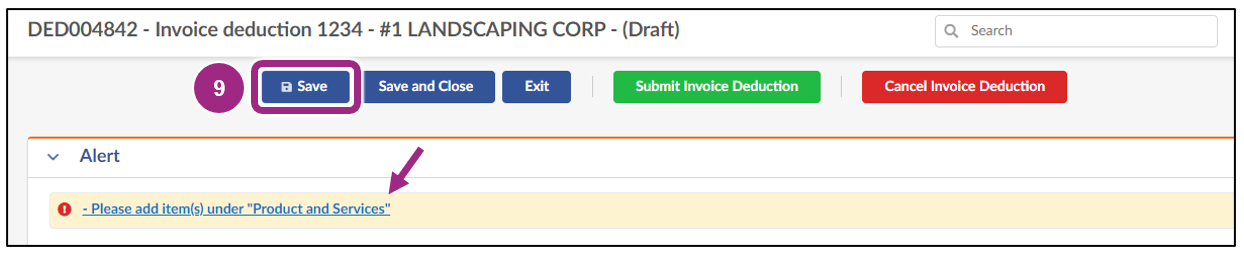 A red blocking alert appears at the top of the page.