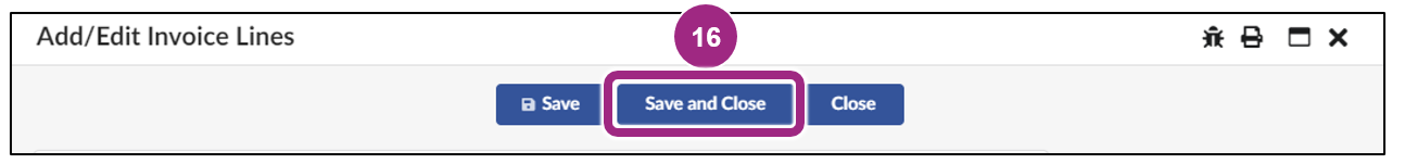 The Save and Close button.