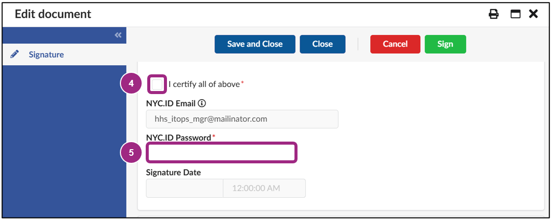The Edit Document window.