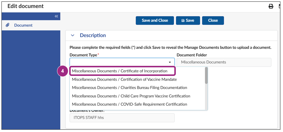The Edit Document window