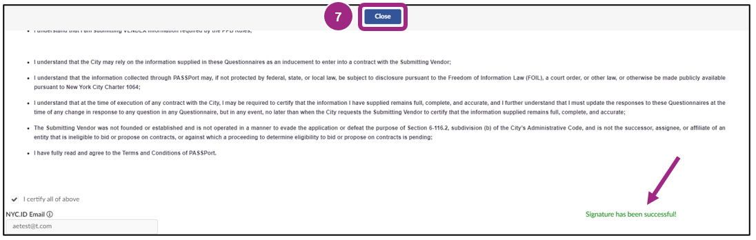 A Signature has been successful message is visible in the Edit Document window.