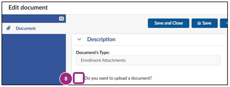 The Edit Document window.