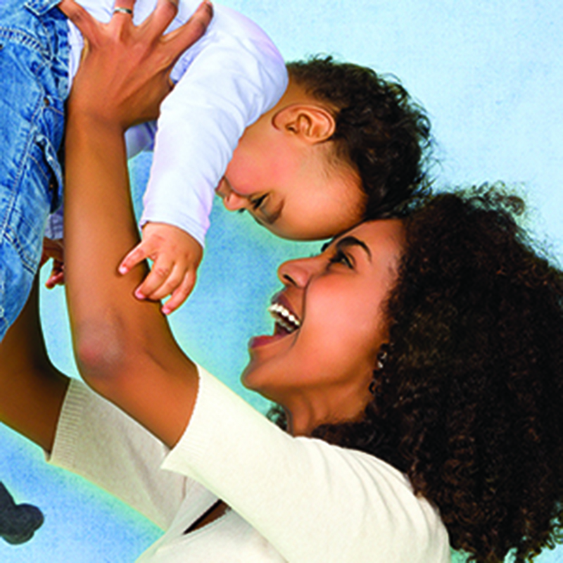 A mother and her baby