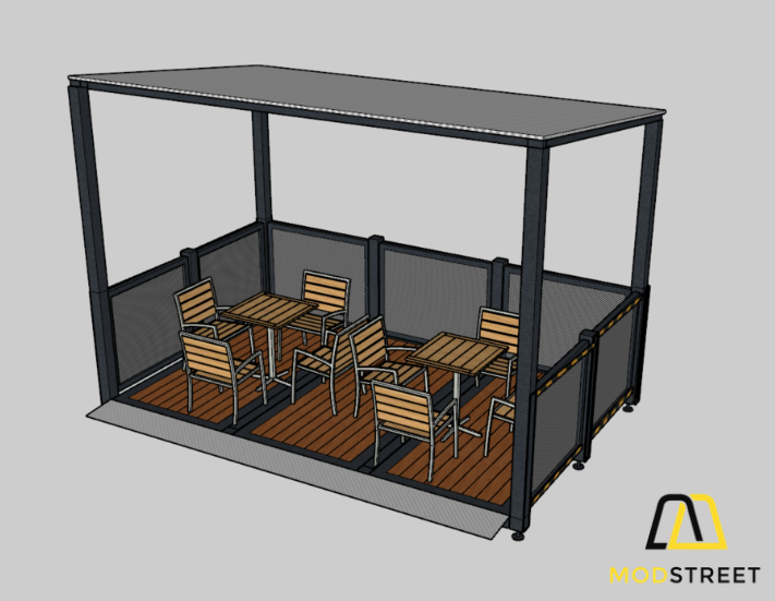 Example of a ModStreet/ChairUp-produced roadside installation