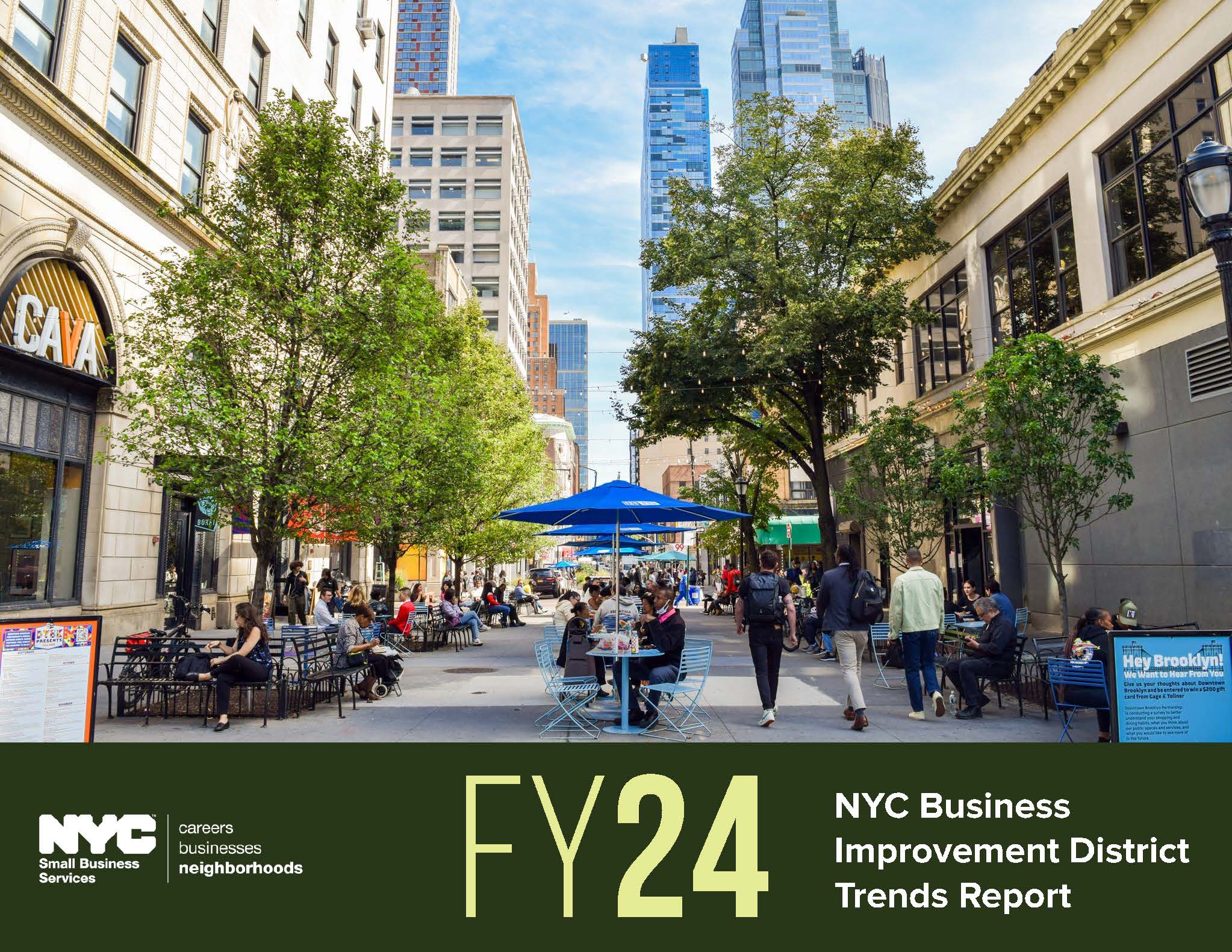 FY24 NYC Business Improvement District Trends Report cover