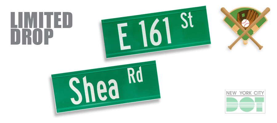 Green street signs for East 161 Street and Shea Road.